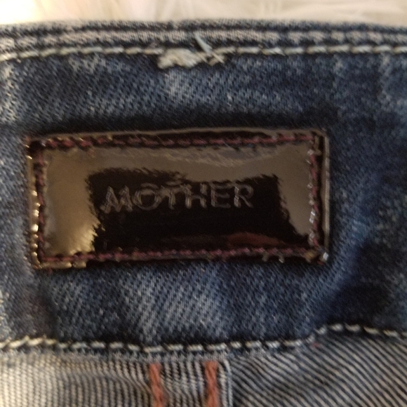 Mother The Looker Jeans Moontide 24 Blue Denim Medium Wash Mid Rise - Picture 13 of 15